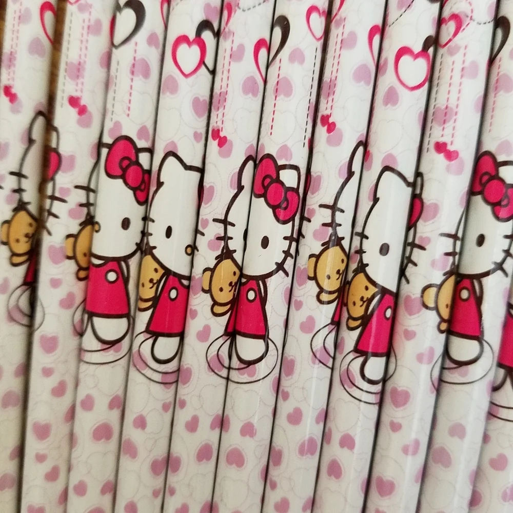 Vintage Hello Kitty Wooden Pencil Lot - New Sealed Packs & Loose Bundle Sanrio